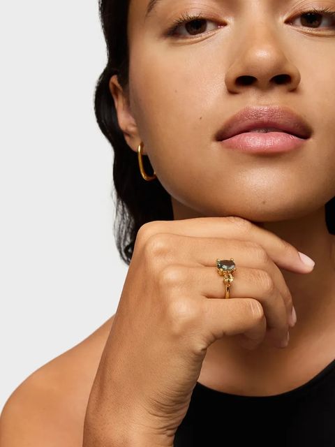 Tous pierścionek ze srebra pokrytego złotem 12 Color Lab 1004251412