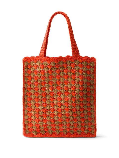 Prada crochet-knit tote bag - Orange