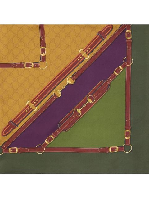Gucci printed silk scarf - Green - zdjęcie produktu nr 2