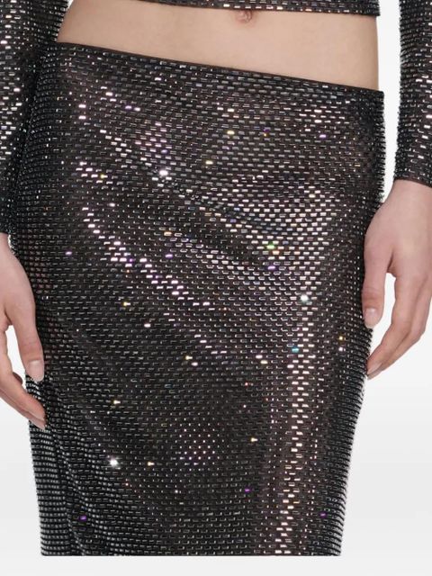 Self-Portrait embellished midi skirt - Black - zdjęcie produktu nr 1