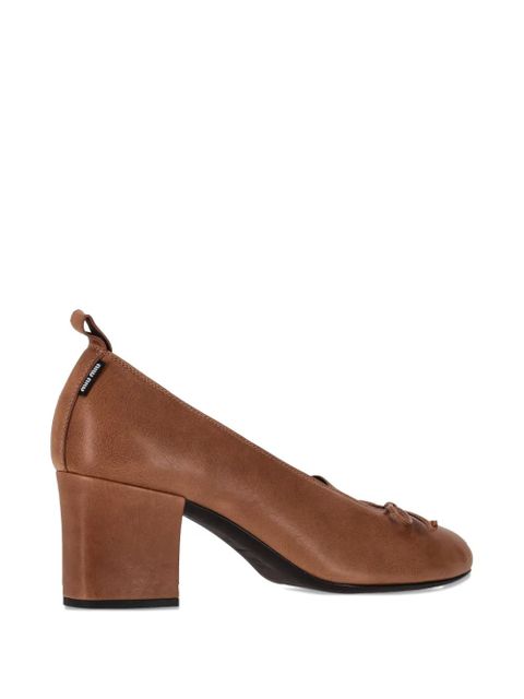 Miu Miu Élan bow-detail pumps - Brown