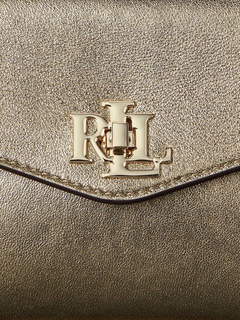 Lauren Ralph Lauren torebka skórzana kolor złoty 431P02413