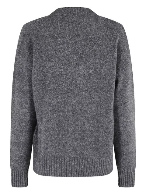 Weekend Max Mara V-neck wool sweater - Grey - zdjęcie produktu nr 2