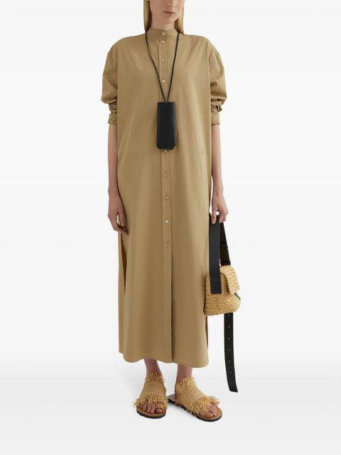 Jil Sander cotton shirt dress - Brown
