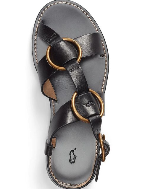 Polo Ralph Lauren sandały skórzane Plo Rng Sandal damskie kolor czarny 818923266002