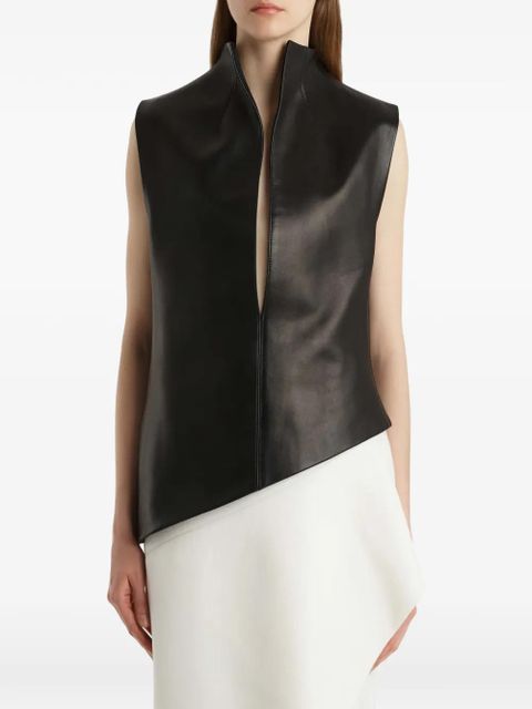 KHAITE Von high-neck asymmetric top - Black - zdjęcie produktu nr 1