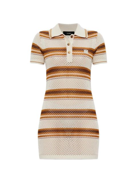 AMIRI striped knitted mini dress - Neutrals - zdjęcie produktu nr 1