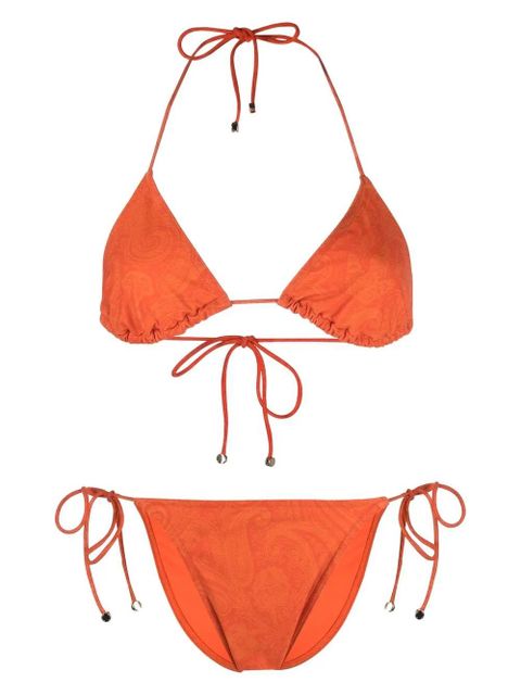 ETRO Pegaso-plaque paisley-print bikini set - Orange - zdjęcie produktu nr 1