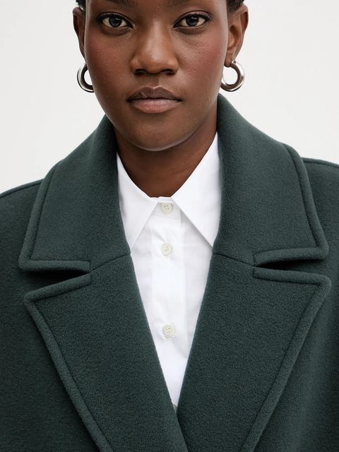 Pinko płaszcz z dodatkiem wełny kolor zielony 105770 A2SM