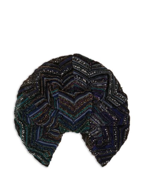 Missoni zigzag-pattern sequin-embelishment hat - Blue - zdjęcie produktu nr 1