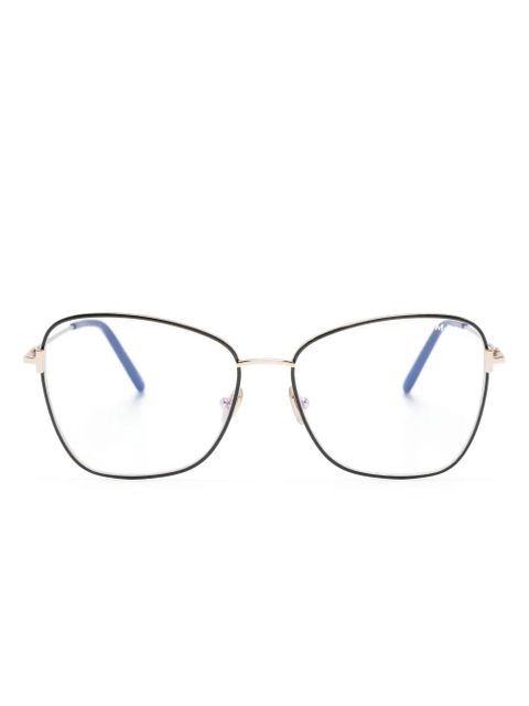 TOM FORD Eyewear two-tone butterfly-frame glasses - Gold - zdjęcie produktu nr 1