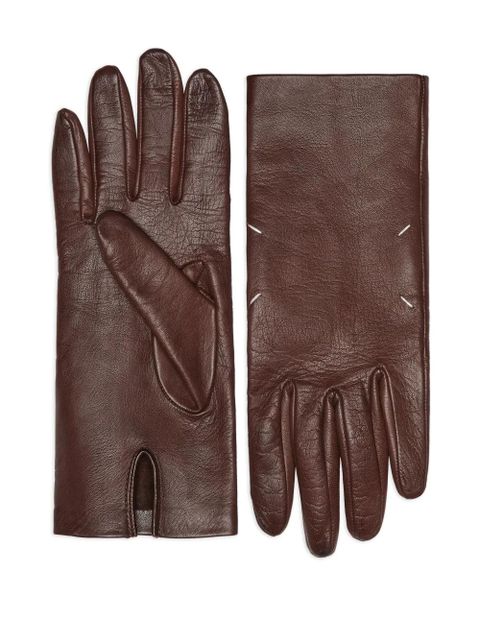 Maison Margiela leather fingerless gloves - Brown - zdjęcie produktu nr 2