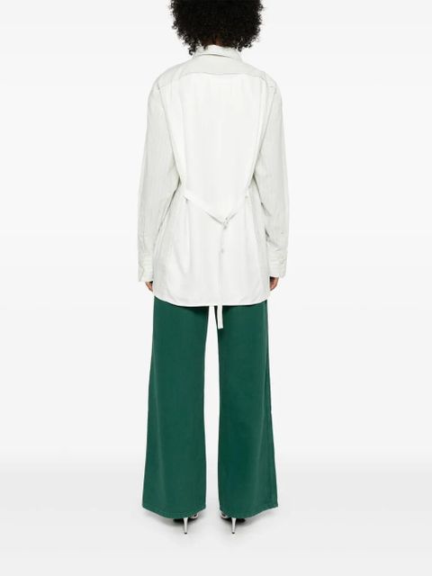 Christopher Esber striped long-sleeve shirt - Green