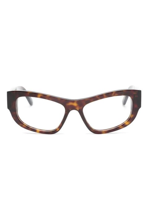Balenciaga Eyewear tortoiseshell-effect rectangle-frame glasses - Brown - zdjęcie produktu nr 1