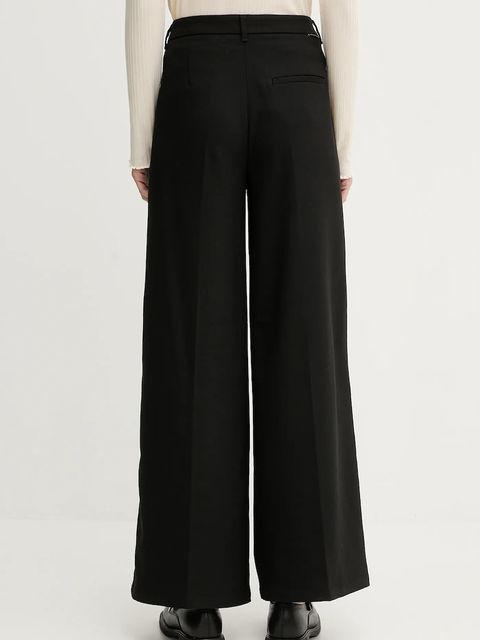 Marc O'Polo spodnie damskie kolor czarny proste high waist 5000007946