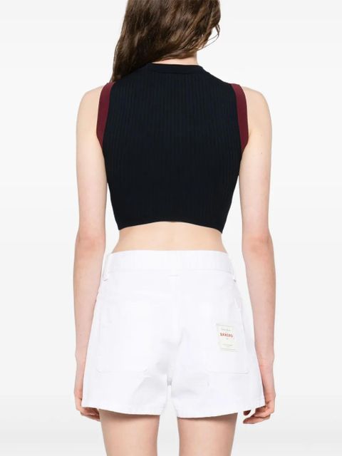 SANDRO cropped knitted top - Blue