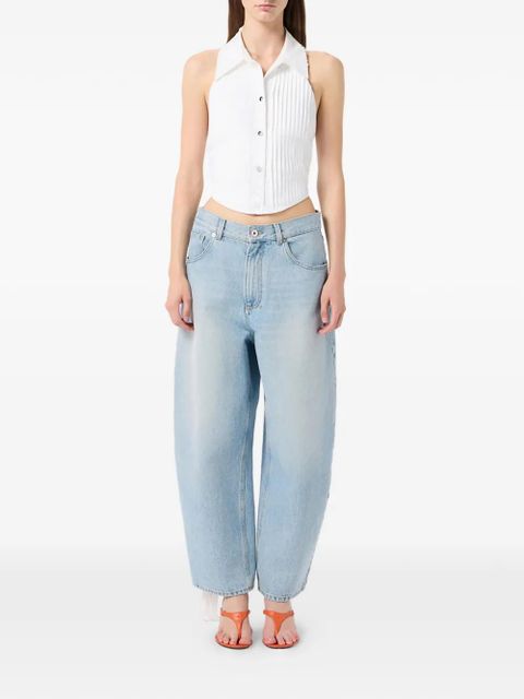 Blumarine collared pleated top - White - zdjęcie produktu nr 2