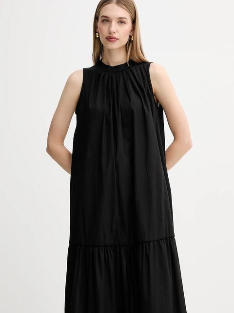 Weekend Max Mara sukienka YANG kolor czarny maxi rozkloszowana 2525236011600