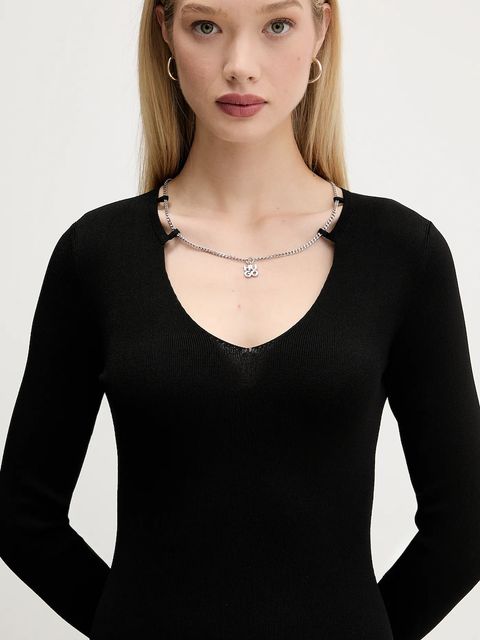 HUGO sukienka kolor czarny midi dopasowana 50548244 - zdjęcie produktu nr 2