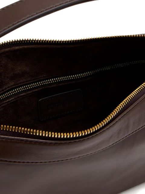 STAUD folded leather shoulder bag - Brown