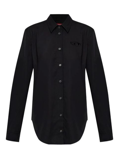 Diesel C-Ronor logo-embroidered shirt - Black - zdjęcie produktu nr 1