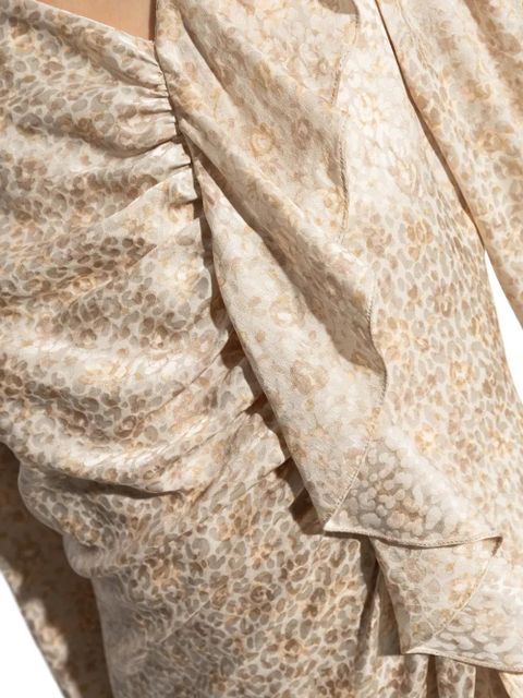 Alessandra Rich ruffled evening dress - Neutrals