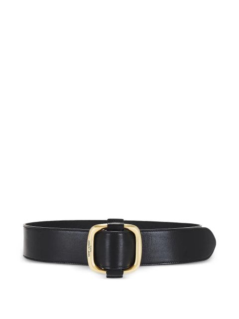 Saint Laurent square-buckle leather belt - Black - zdjęcie produktu nr 1