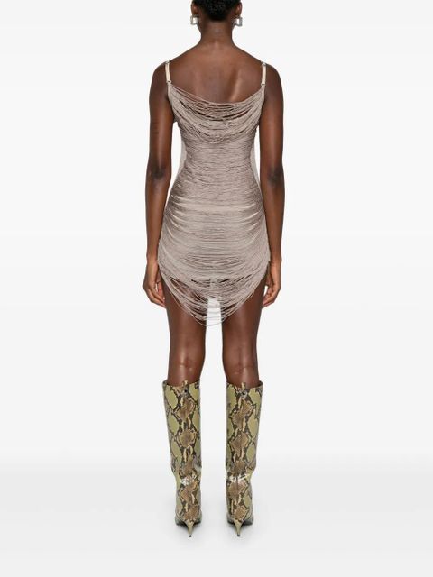 The Attico draped mini dress - Grey