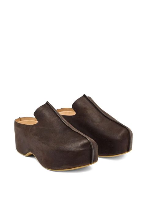 JW Anderson 50mm suede platform mules - Brown
