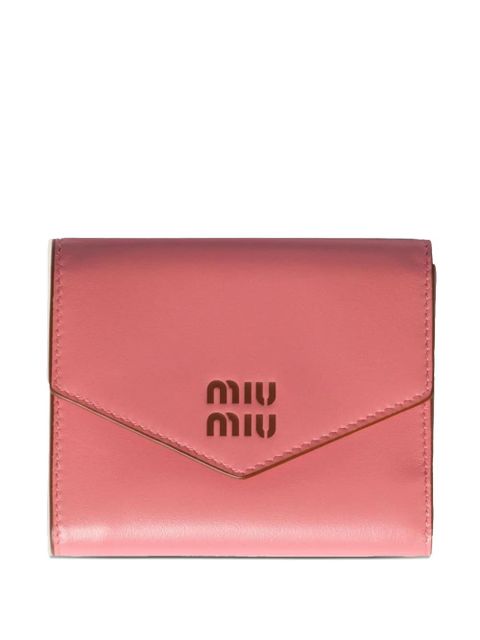 Miu Miu logo leather wallet - Pink - zdjęcie produktu nr 1