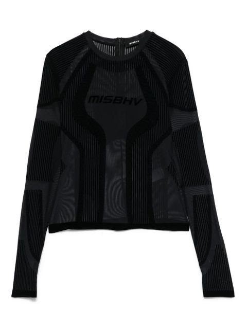 MISBHV flocked mesh T-shirt - Black - zdjęcie produktu nr 1