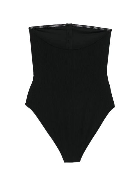 TOTEME ribbed strapless swimsuit - Black
