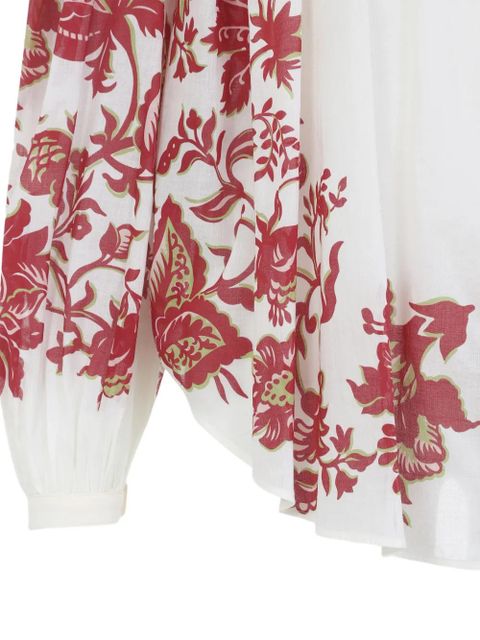 ETRO floral-print buttoned shirt - White