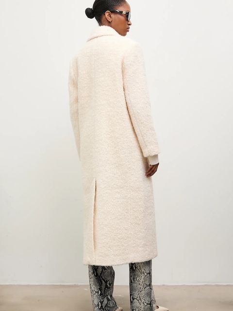 Answear.LAB płaszcz wełniany kolor beżowy