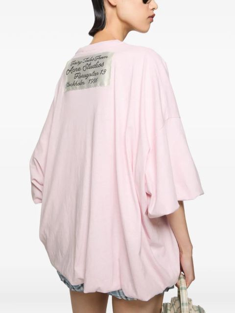 Acne Studios logo-patch oversized T-shirt - Pink