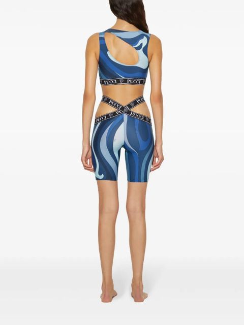 PUCCI Marmo-print top - Blue