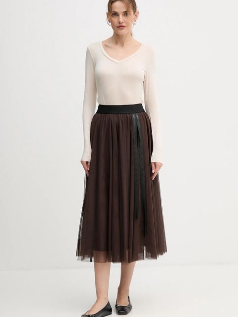 Joop! spódnica kolor brązowy midi rozkloszowana 30046657 - zdjęcie produktu nr 2