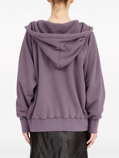 Maison Margiela reverse-logo cotton hoodie - Purple
