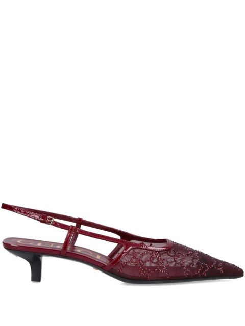Gucci 35mm GG-embellished pumps - Red - zdjęcie produktu nr 1