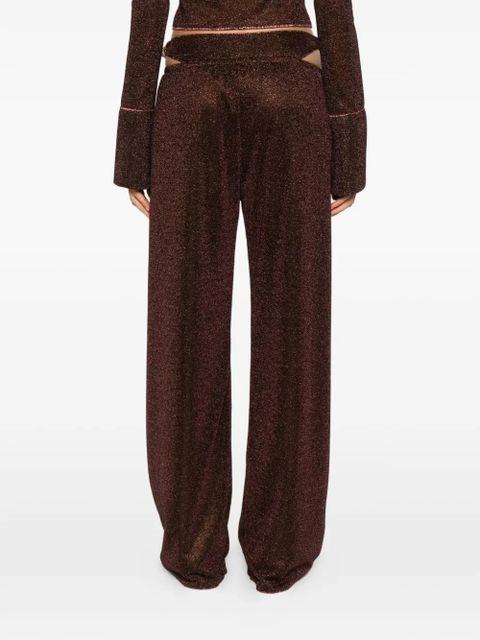 Oséree beaded detail trousers - Brown