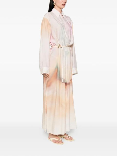 Nanushka buttoned tie dress - Neutrals