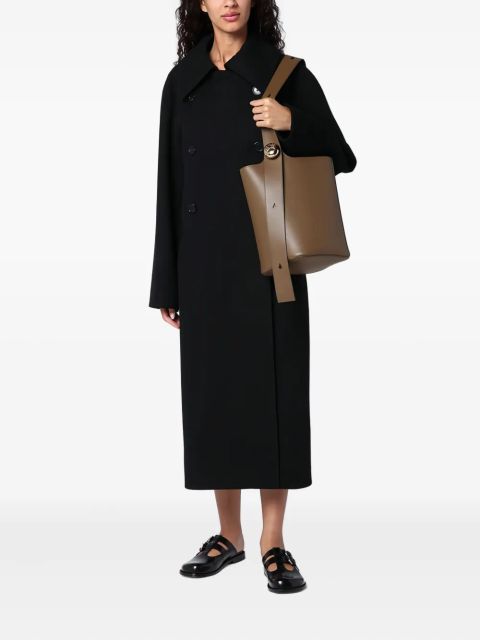 LOEWE double-breasted wool coat - White