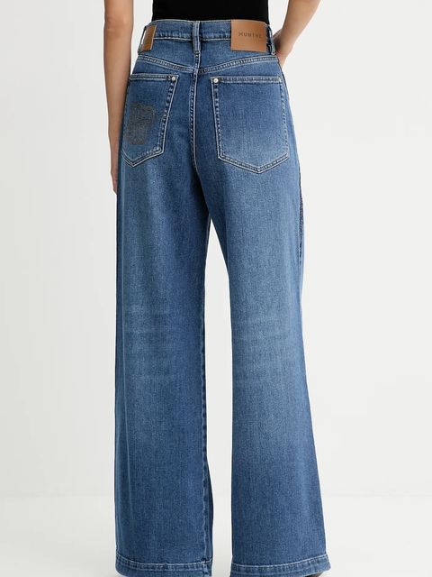 MUNTHE jeansy REWARI damskie kolor niebieski 254142525405