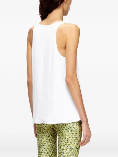 Diesel logo-embroidered tank top - White