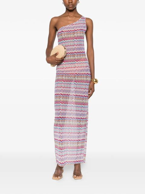 Missoni one-shoulder chevron maxi dress - Pink - zdjęcie produktu nr 2