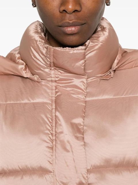 TWINSET striped jacquard puffer jacket - Pink