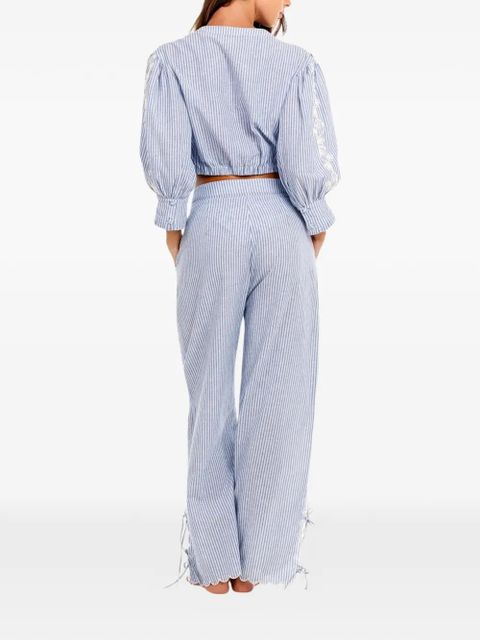 Agua By Agua Bendita Isolda Batik striped blouse - Blue - zdjęcie produktu nr 2