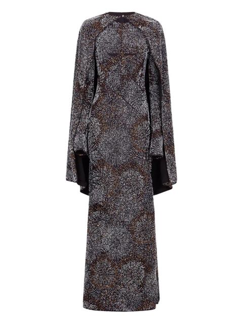 Rabanne long-sleeve pearl crepe dress - Black - zdjęcie produktu nr 1