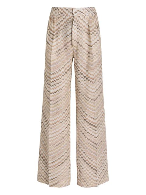 Missoni chevron-pattern tailored trousers - Neutrals - zdjęcie produktu nr 2