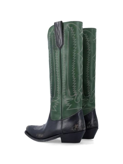 Golden Goose Wish Star leather boots - Green